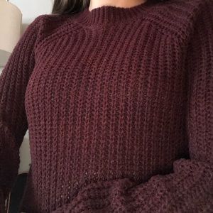 Maroon knit sweater